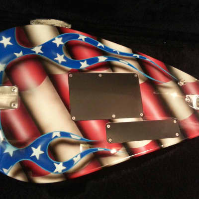 American Showster 'The Biker' NOS 1997 Flag Pattern NAMM show guitar image 2