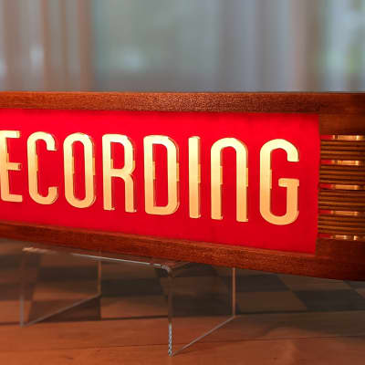 18" Studio Warning Sign - "Recording", Red bg image 2