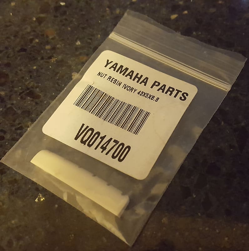 Yamaha VQ014700 Resin Ivory Slotted Guitar Top Nut 43x5x8.8mm Reverb