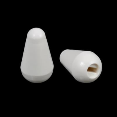 Import Stratocaster Lever Switch Tip Knobs White 2pcs Metric image 1