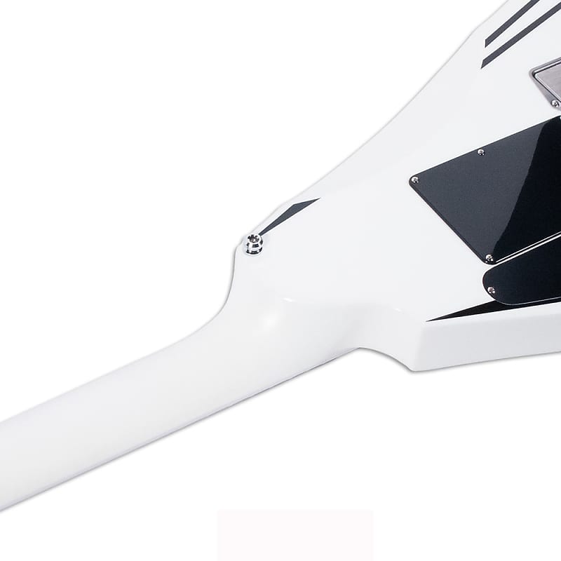 E-II by ESP SV WHITE w/BLACK STRIPES Electric Guitar From