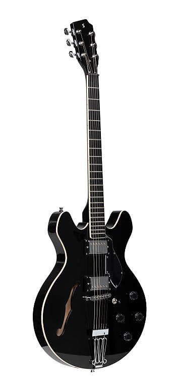 SVY 533 BK Electric guitar, Silveray series, 533 model, with chambered maple body Stagg image 1