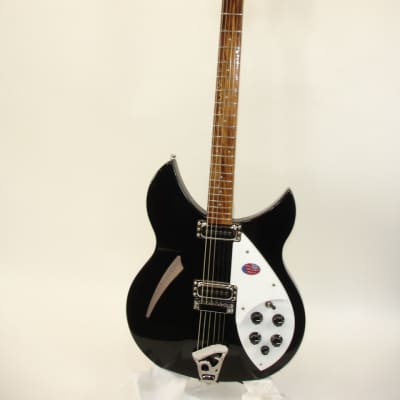 Rickenbacker 330 Thinline Semi-Hollow Electric Guitar - JetGlo image 2