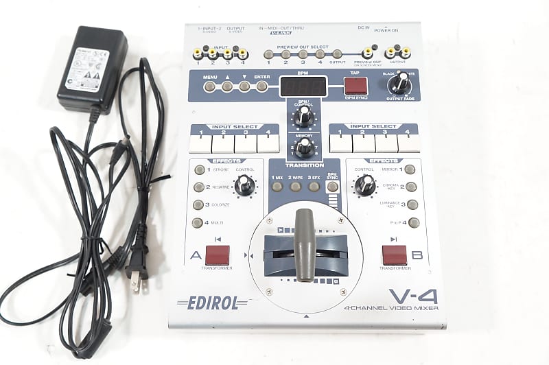 Edirol V-4 4 Channel Video Mixer Video Switcher Roland VJ Video Editor