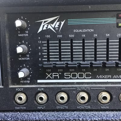 Peavey 1980s Peavey PA system - T-300 Speakers + 112H Enclosures + XR500C Mixer Amp 1985 Black image 5