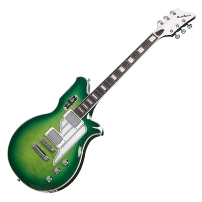 Airline Guitars MAP FM Greenburst Flame - Upgraded Vintage Reissue Electric Guitar - NEW! image 5