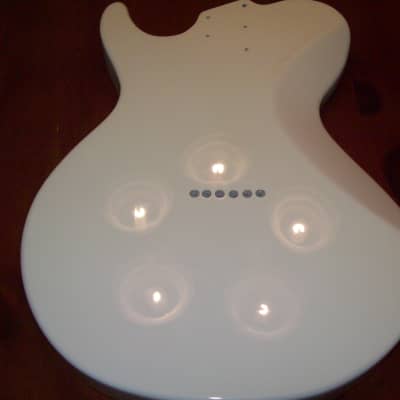 NOS LP/Tele/Strat style hybrid guitar body  Olympic White Gloss image 4