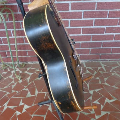 1930's Regal Archtop Guitar - Bacon & Day  Acoustic Electric - Unique Carved Spruce Top image 9