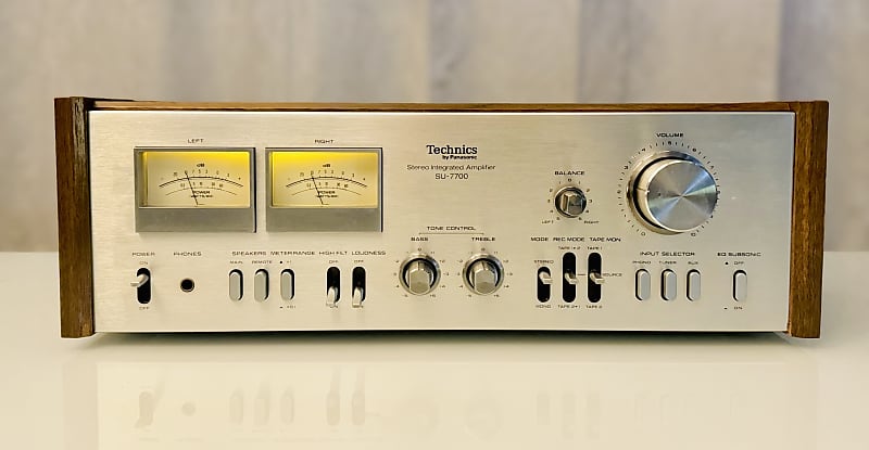 Vintage Technics ⚡SU-7700 Stereo Integrated Amplifier (50 WPC) - Serviced +  Cleaned + Wood Cabinet + LED