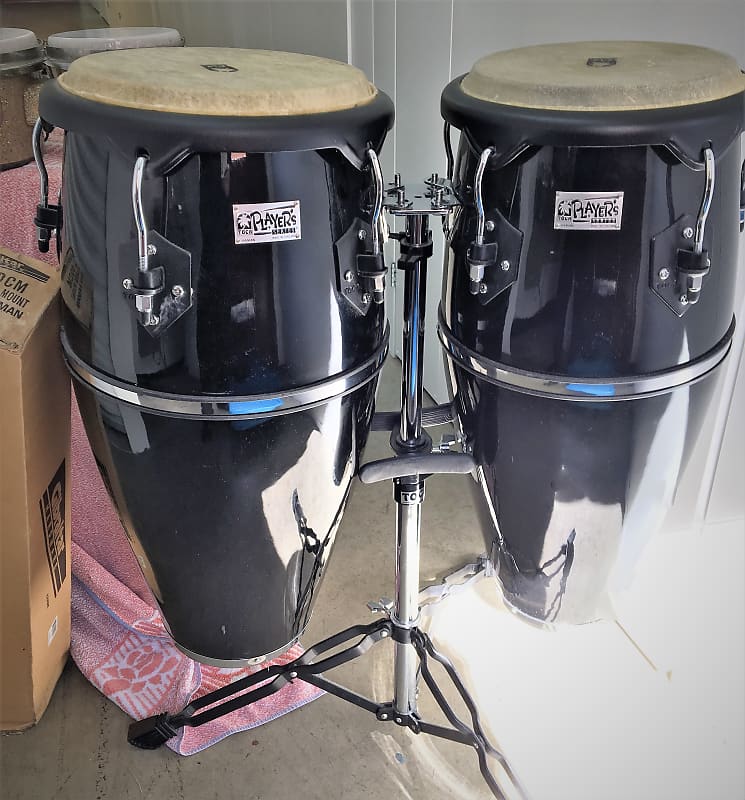 Toca Players Series Congas w/Stand 90's Black Laquer. Latin 