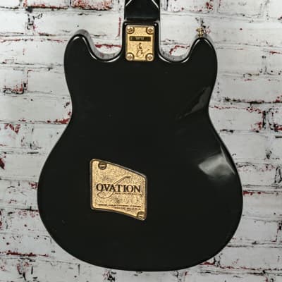 Ovation Vintage 1970's Preacher Deluxe Electric Guitar, Black w/ Original Case x2710 (USED) image 9