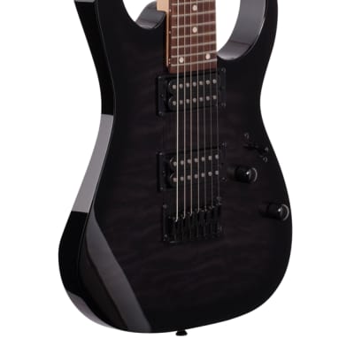 Ibanez Gio GRG7221QA 7 String Electric Guitar Trans Black Sunburst image 9