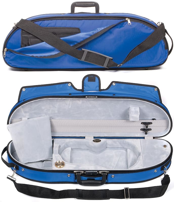 Bobelock Half Moon Puffy 1047P 4/4 Violin Case with Blue Exterior