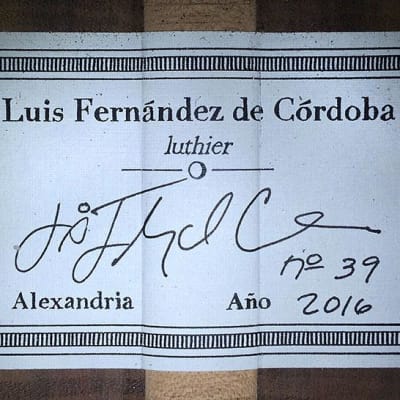 Luis Fernandez De Cordoba 2016 Classical Guitar Spruce/Walnut image 12