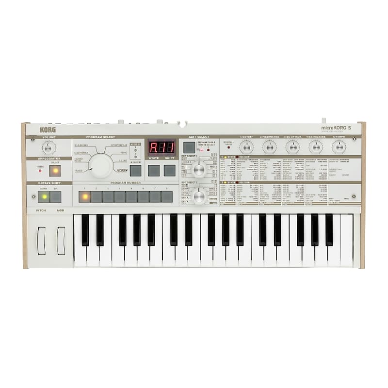 KORG microKORG S ホワイト 37鍵 Korg microKorg-S 37-Key Synthesizer/Vocoder | Reverb