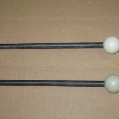 one (new old stock) pair Gambal Manufacturing GPN (UG13GPNXX) Bells, Xylophone Percussive Keyboard MALLETS, 1 inch White Hard Acrylic Ball Heads with Black Synthetic Shafts, with original packaging - from 1990s - early 2000s image 13