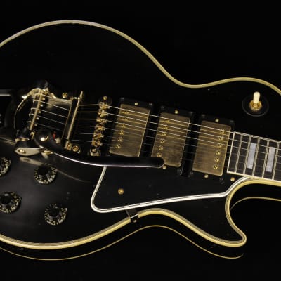 Immagine Gibson Custom Murphy Lab 1957 Les Paul Custom Reissue "Black Beauty" 3-Pickup Bigsby Light Aged (#995) - 7