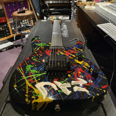 Jackson USA Custom Shop Def Leppard Tour Played Phil Collen Hand-Painted Splatter Signed Guitar PC1 image 20