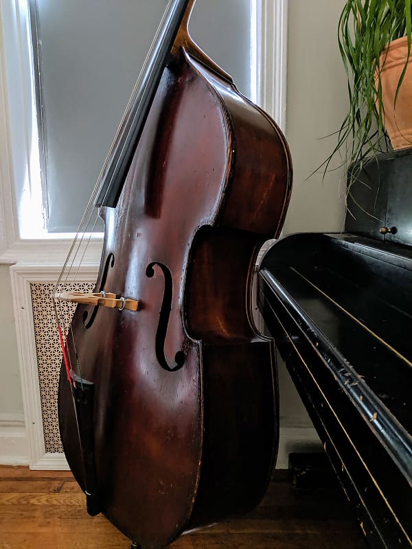 German Double Bass Upright Bass 1850 Brown image 1