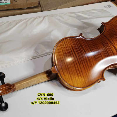 Cecilio 4/4 Advanced Level Violin Featuring Aged 7+ Years - Solid Spruce Top Highly Flamed One-Piece Maple Back and Sides All-Ebony Components, Independent Fine-Tuners, Brazilwood Bows, Hand-Rubbed Oil Finish... image 14