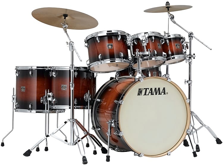 Tama Superstar Classic CL72S 7-piece Shell Pack with Snare Drum - Mahogany Burst Lacquer image 1