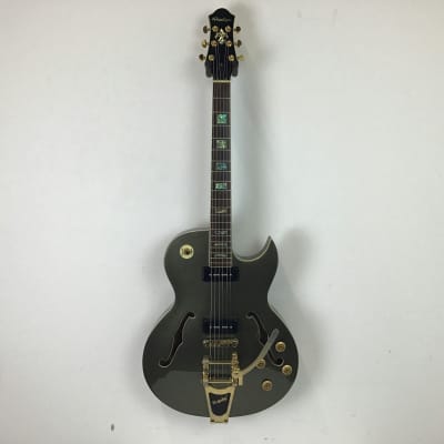 Used PRESTIGE NYS DELUXE W/ MOJOTONE P90S Electric Guitars Silver/Gray image 2