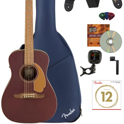 Fender Malibu Player Acoustic-Electric Guitar - Burgundy