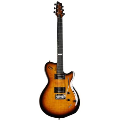 Godin LGXT Electric Guitar - Cognac Burst AA Flame Top image 2
