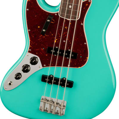 Fender American Vintage II 1966 Jazz Electric Bass Left-Hand, Rosewood Fingerboard, Sea Foam Green image 3