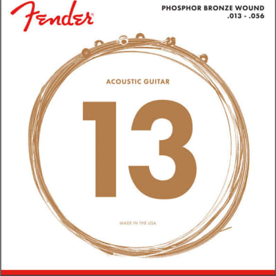 Fender Phosphor Bronze Acoustic Guitar Strings - Ball End 13-56 image 3