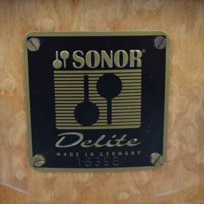 Sonor Delite snare drum S1405M Birdseye Amber 14" x 5" image 4