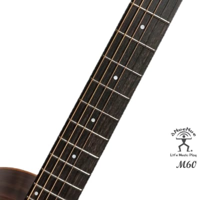 aNueNue M60 Solid Cedar & Rosewood Acoustic Future Sugita Kenji design Travel Size Guitar imagen 10