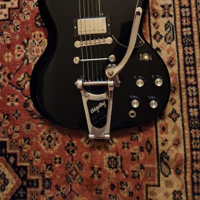 2014 Gibson SG Standard 120th Anniversary Ebony w/ OHSC | MOD : Bigsby B3, Towner DTB, Grover Locking Tuners image 12