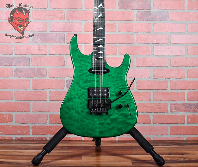 Hamer USA Chaparral Elite Quilted Maple Body Transparent Green 1990 w/OHSC