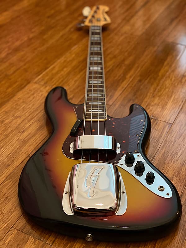 Greco Vintage 1976 Japanese FujiGen Built Jazz Bass Three Tone Sunburst MIJ  Japan