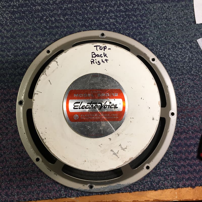 ElectroVoice SRO 12 "Coffee Can" AlNiCo Speaker 70s White Reverb