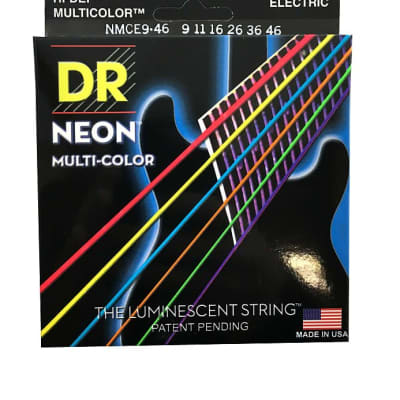 DR Guitar Strings Electric Neon Multicolor 09-46 image 1