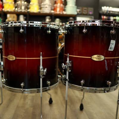 Pearl Reference One 6-Pc Shell Pack (Played by Omar Hakim) 8/10/12/14/16/22 (Red Burst Stripe) image 8