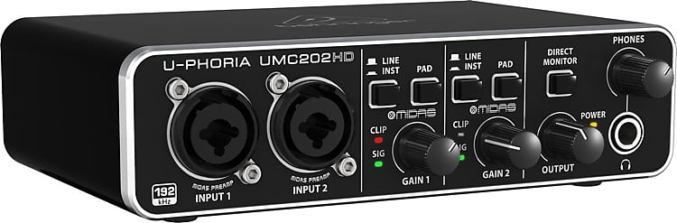 Reverb　UMC202HD　U-Phoria　Audio　Interface　Behringer　USB