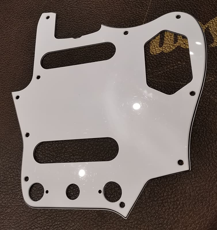 Pickguard Genuine Fender Marr Jaguar pickguard white Reverb