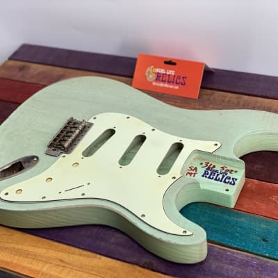 Real Life Relics Custom Class  Strat® Body Aged Trans Surf Green Nitro Lacquer