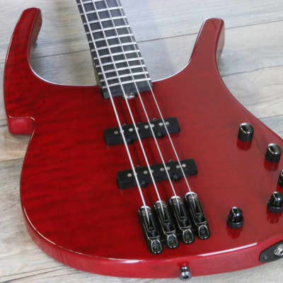 Unique! Parker Deluxe FB4 4-String Fly Bass Trans Red Quilt + OGB image 5