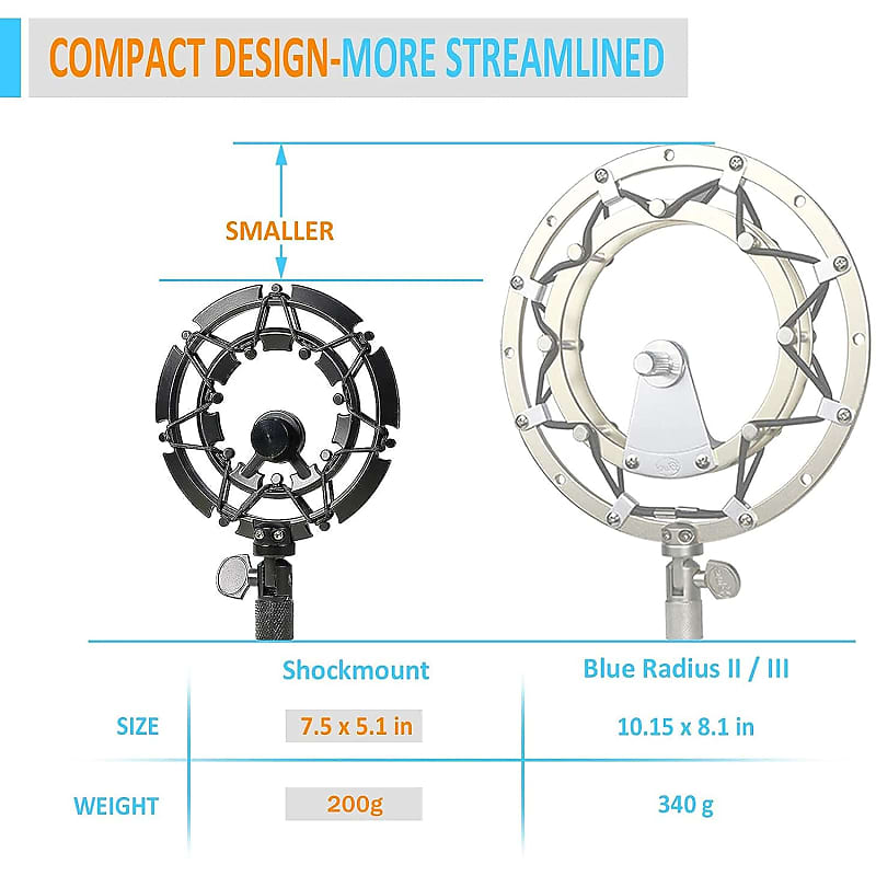 Blue Yeti Shock Mount Alloy Shockmount Reduces Vibration Noise