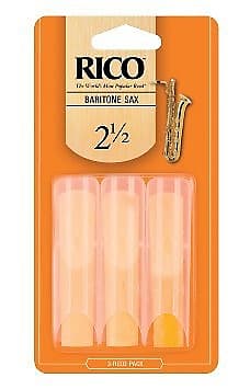 Rico Baritone Sax Reeds Strength 2.5, Pack of 3 image 1