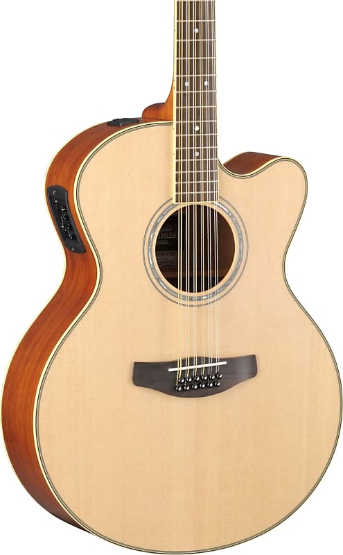 Yamaha CPX700II-12 12-String Cutaway Acoustic-Electric Guitar, Natural image 1