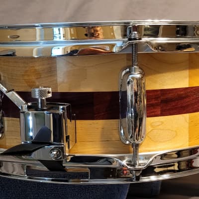 Fallen Oak Drums Solid Maple/Purpleheart Snare Drum image 2