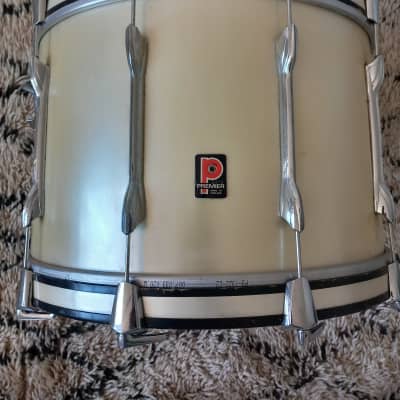 Premier Bass Drum 1970 - White Silk image 9