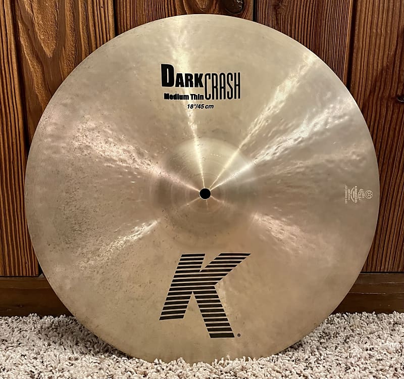 Zildjian 18” K Dark Medium Thin Crash Cymbal | Reverb