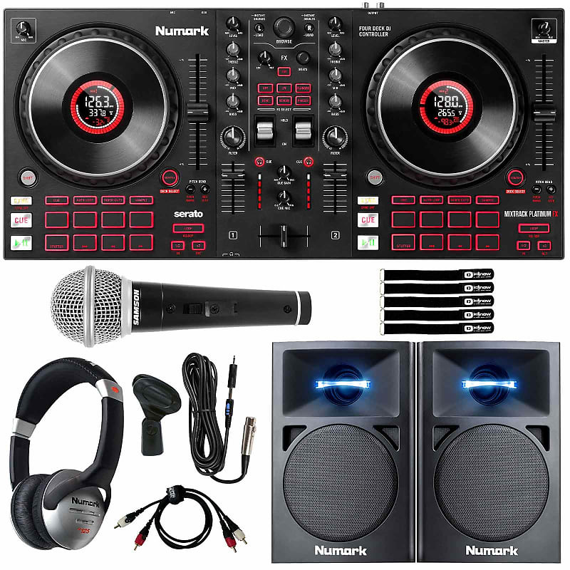 Numark Mixtrack Platinum FX 4-Deck Serato DJ Controller w Monitors