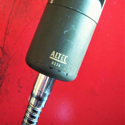 Vintage 1950's Altec 633A dynamic microphone "Salt Shaker" w period stand & cable High Z PROP # 2 image 10